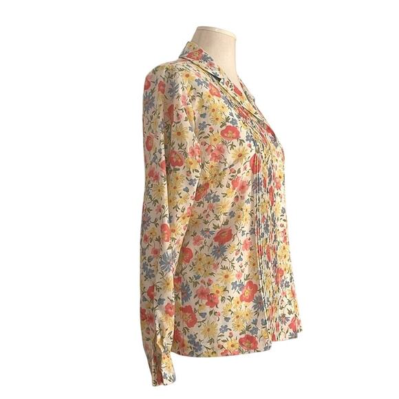 *Like New* Lady Manhattan Floral Women's Button Down Top, Vintage | Size 14 - Picture 3 of 6